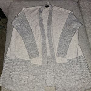 Lane Bryant Womens  Light Gray Cardigan Sweater